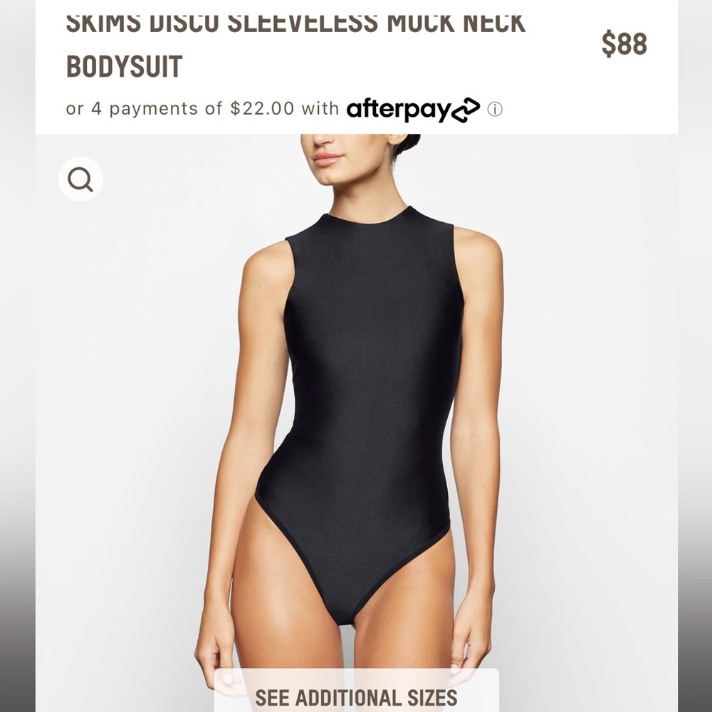 Skims disco sleeveless mock neck bodysuit